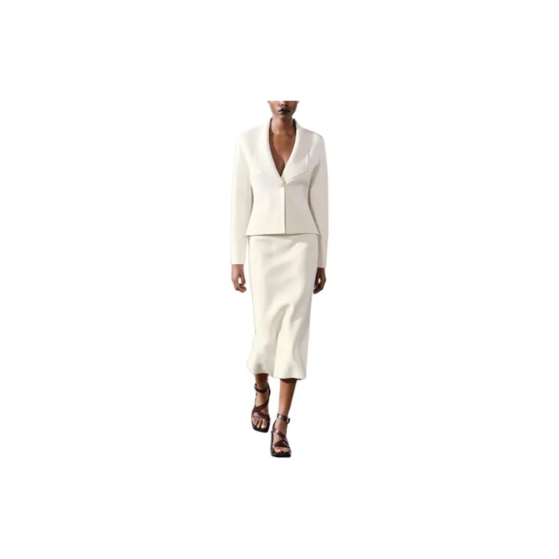 ZARA Jackets Coats Women's White-2