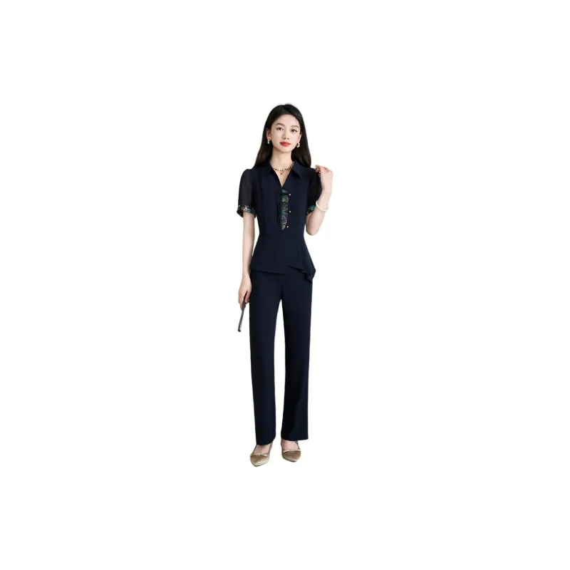 Mylan Casual Suit Women's Navy Blue-1