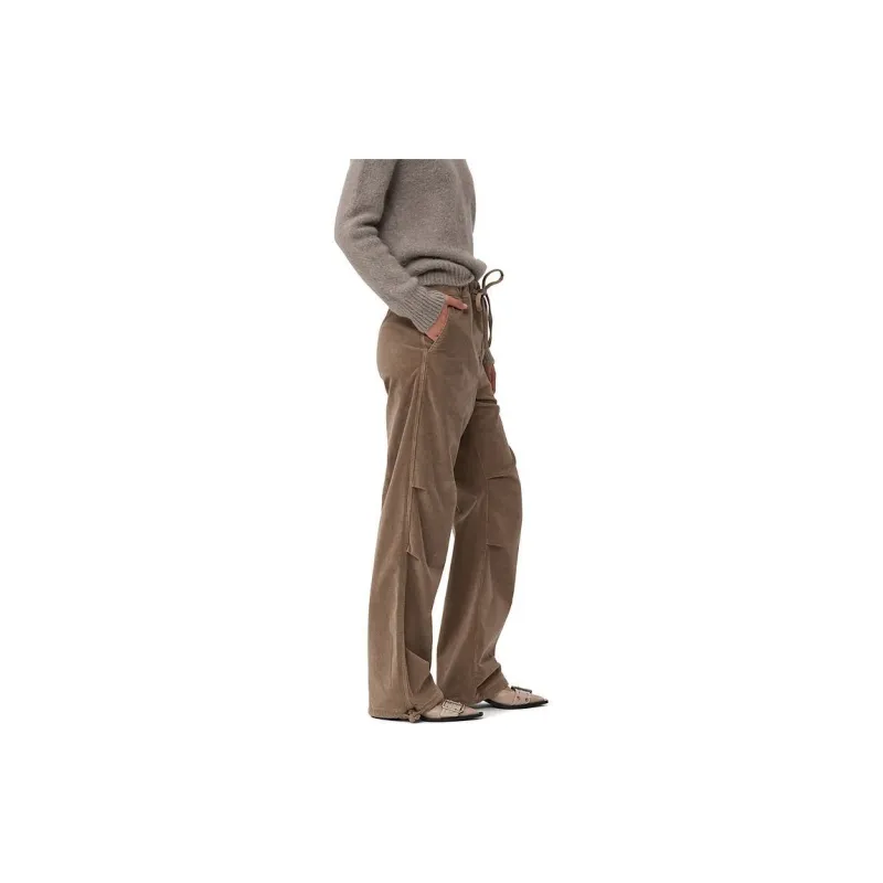 GANNI Corduroy Organic Cotton Trousers-1