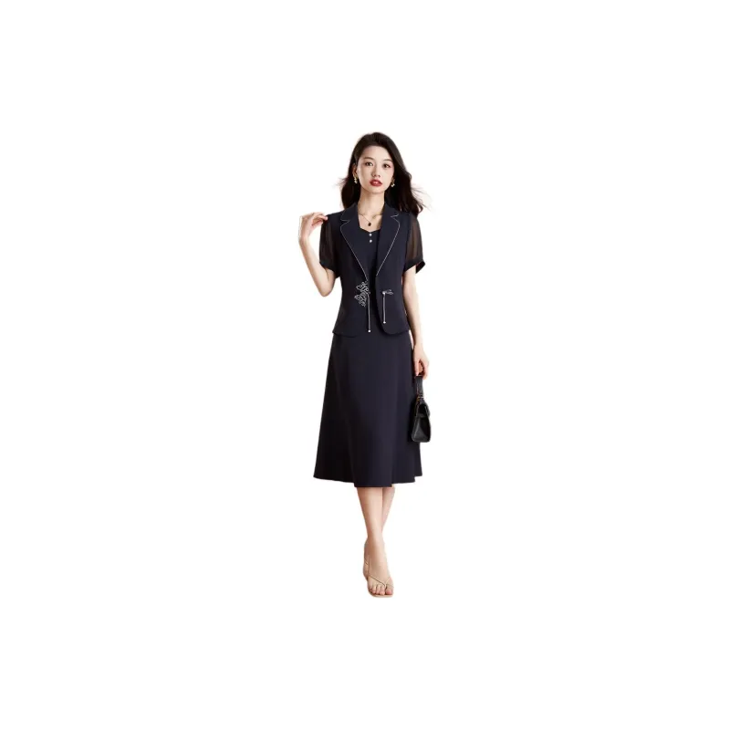 Mylan Skirt Set Women's Navy Blue-1