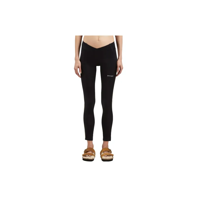 PALM ANGELS Classic Training Leggings Black/Off White-2