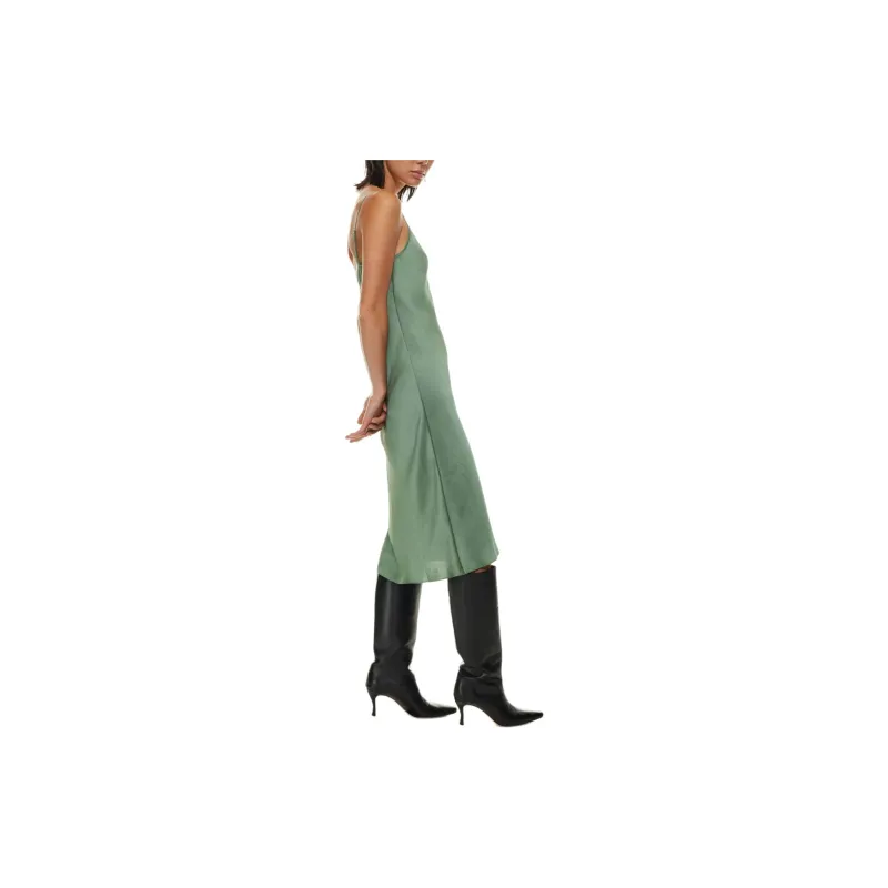 ARITZIA Wilfred Only Slip Satin Midi Dress Slip Dresses Women's Gallery Green/Green Gallery-4