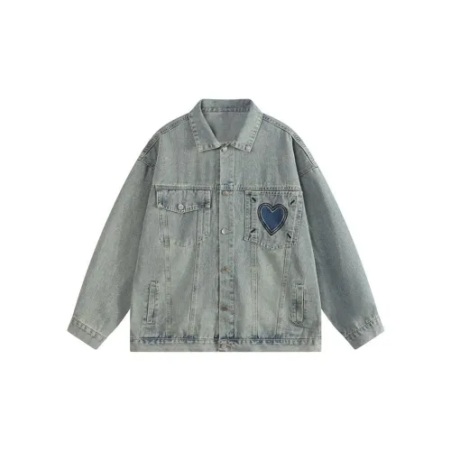 STARFEI Denim Jackets Unisex Blue