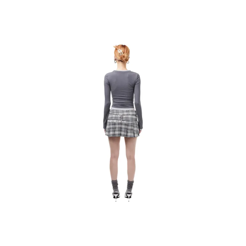 THE KRIPT HARRIET SKORT Casual Short Skirts Women's Gray-3