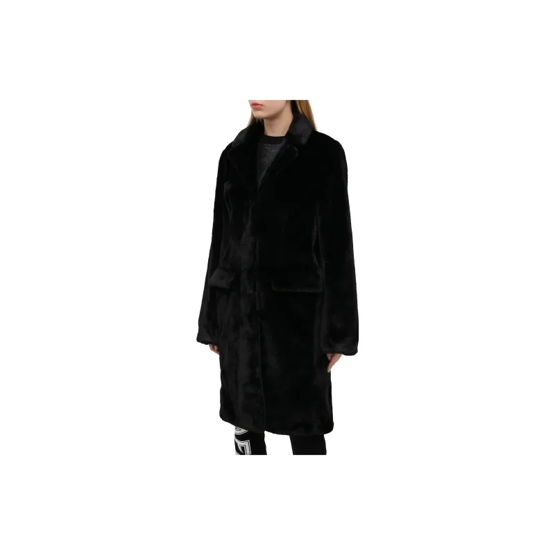 Rta Faux Fur Single-breasted Coat-1