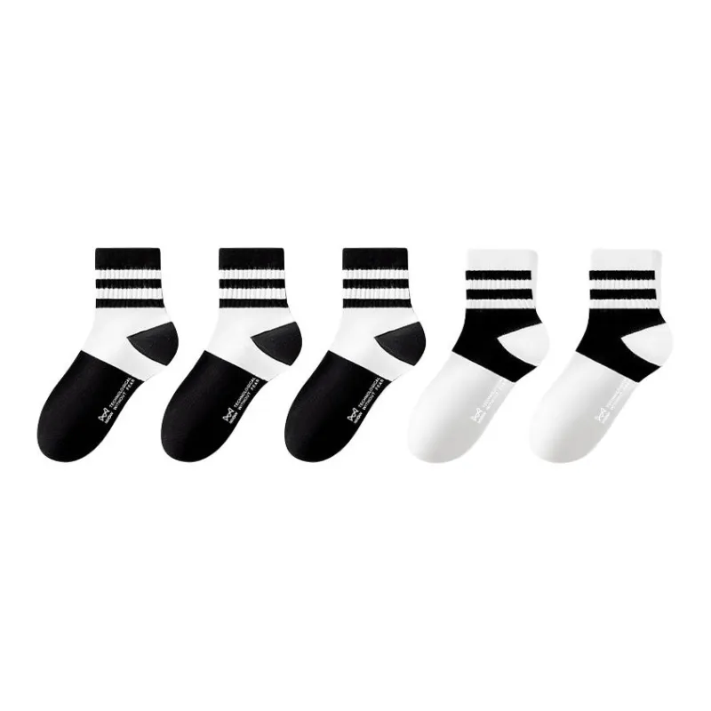 MIIOW Mid Calf Socks Unisex 5 Pack-12