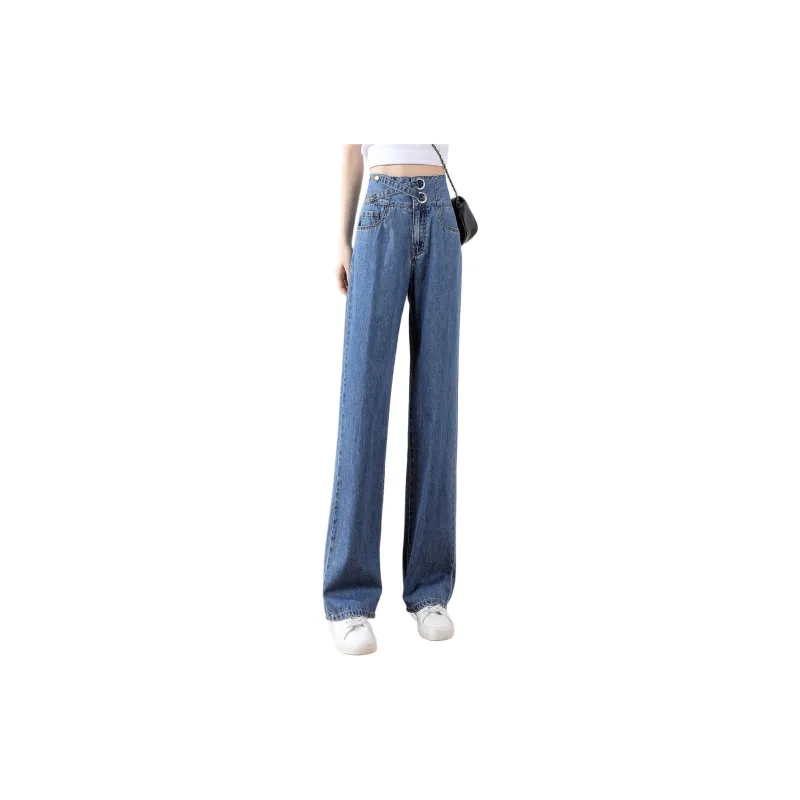 Mo Han Yi Mei Jeans Women's Denim Blue-3