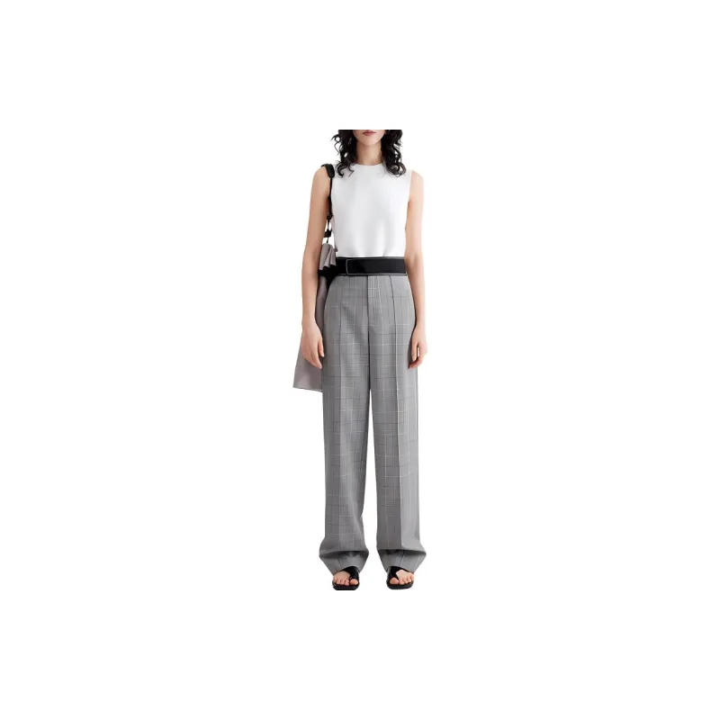 Roselingling Casual Pants Women's Aquatic Gray-1