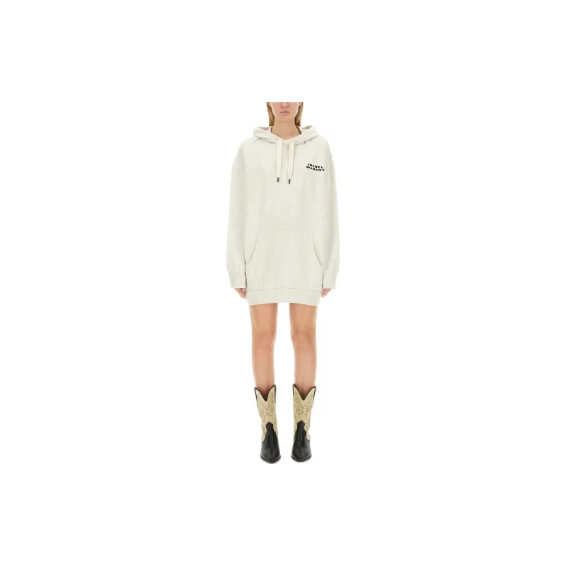 ISABEL MARANT ETOILE Solena Logo Embroidered Drawstring Hoodie-2