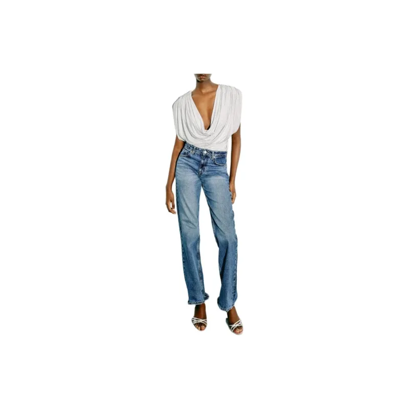 ZARA Bodysuits Women's Silver-2