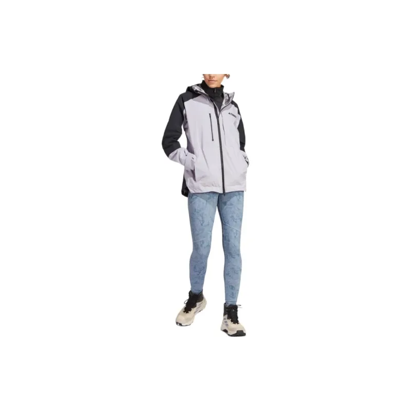 Adidas Terre Waterproof And Windproof Windbreaker Jacket Women's Silver-1
