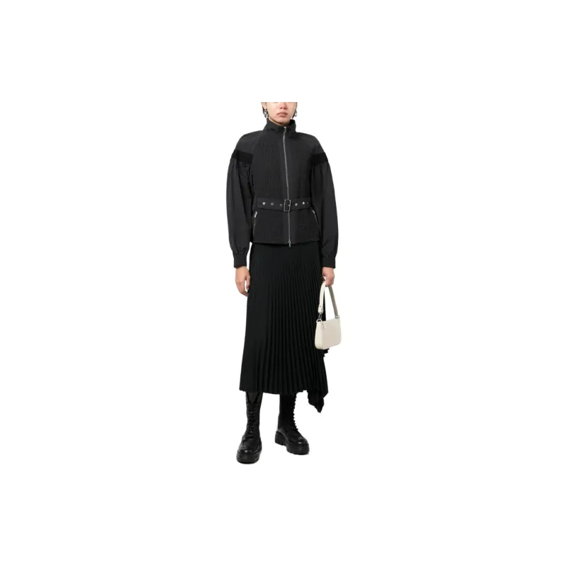 3.1 Phillip Lim Belted-waist Stand-up Collar Jacket-1