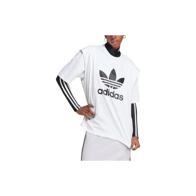 Adidas Logo print Layered T shirt-1