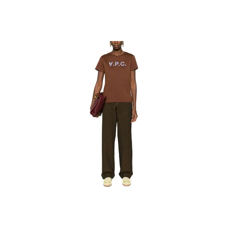 A.P.C T Shirt Women's Chocolate-1
