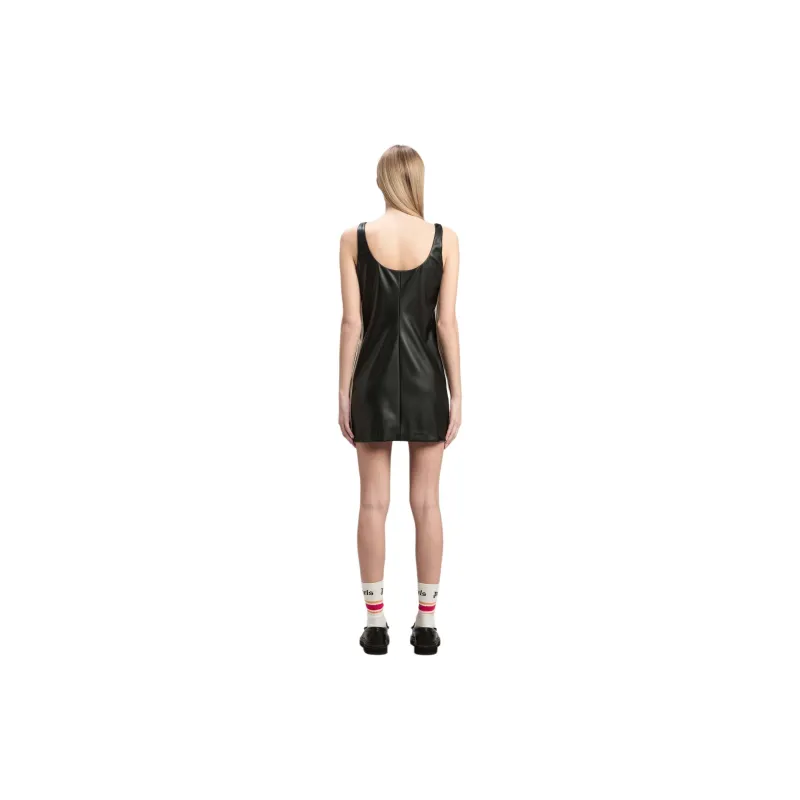 PALM ANGELS Logo Embroidered Sleeveless Mini Dress-2