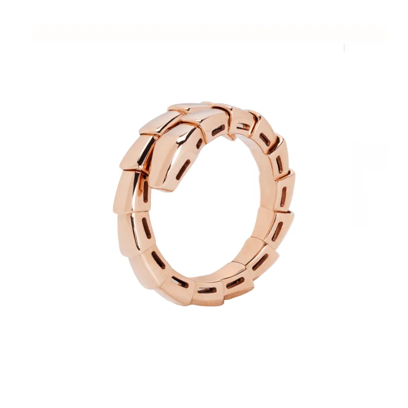 BVLGARI SERPENTI VIPER 18K Rose Gold Rings Unisex Rose Gold-4