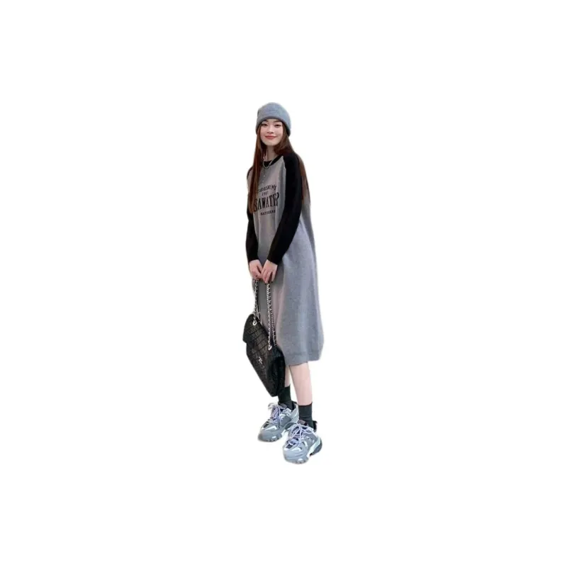 Emodues Long Sleeved Dresses Women's Obsidian Black-2