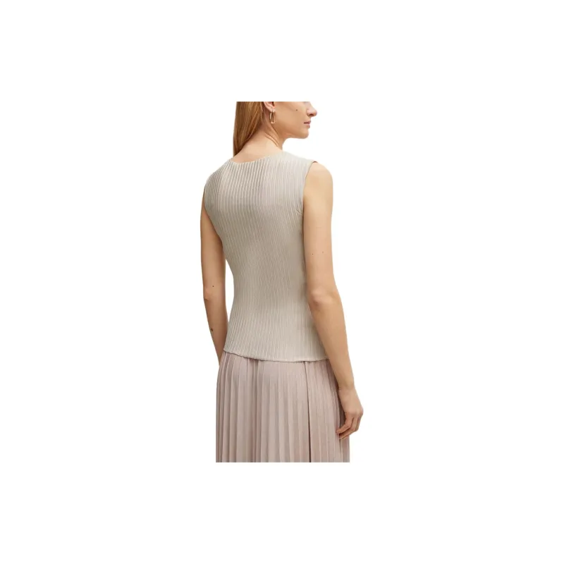 HUGO BOSS Tank Tops Women's Light Beige-3