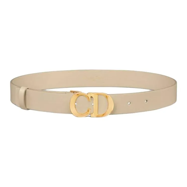 DIOR Calfskin Leather Belts Women's Rope Color Width 3cm-1