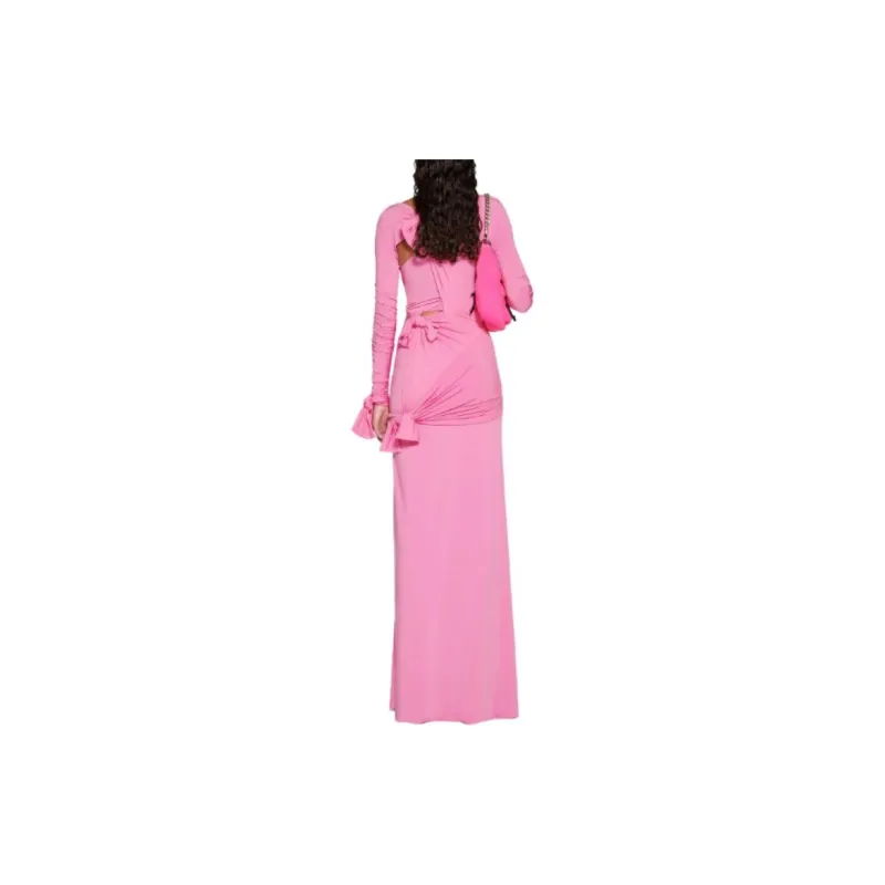 Balenciaga SS23 Long-Sleeved Dresses Slim Fit Women's Pink-2