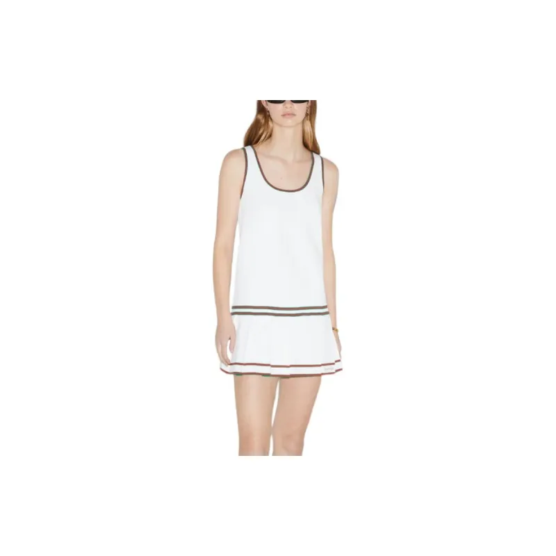 GUCCI Slip Dresses Women's White-3