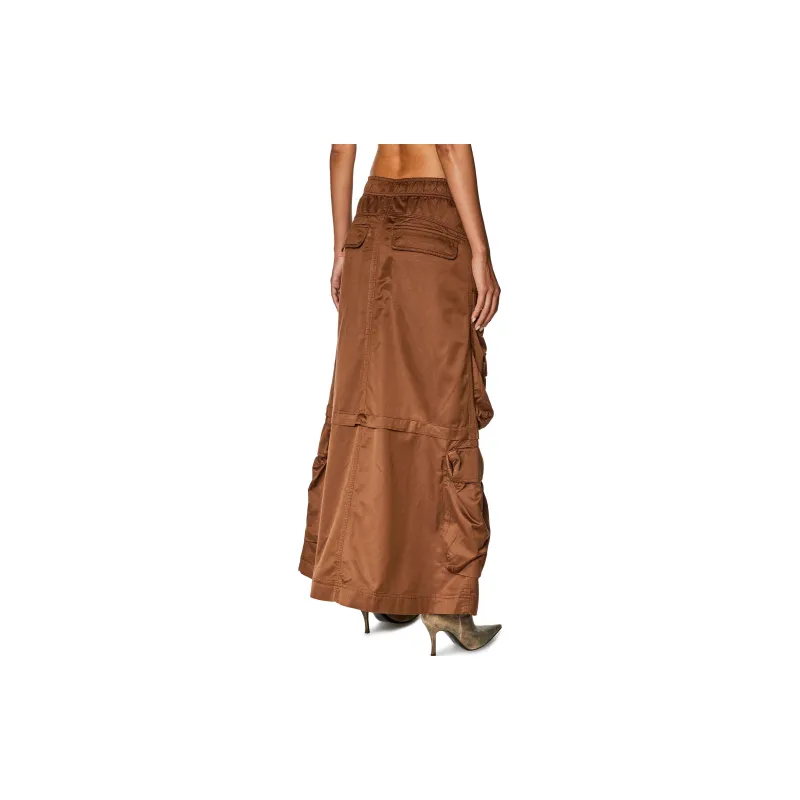 DIESEL O Nita Cargo pocket Elasticated Maxi Skirt-2