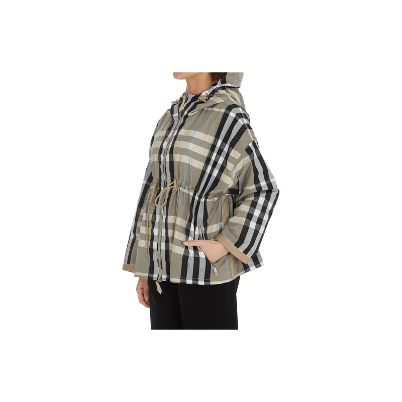 Burberry Bacton Check Hooded Jacket 'Dusty Sand'-4