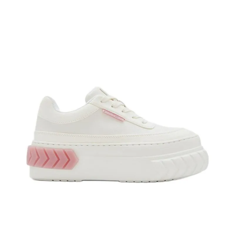Both Low Top Casual Shoes 5.5cm Women's Pink White-1