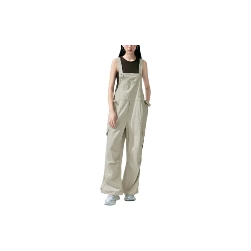 URBAN REVIVO Overalls Women's Light Khaki-1