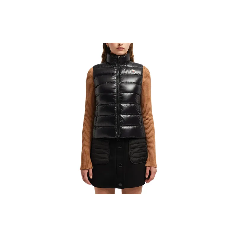 Moncler Ghany Logo Patch Zip-Up Padded Vest-1