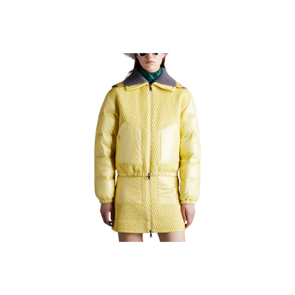ジャケット MONCLER Woman Jacket Yellow Cream 1A00006597YD 04A Rent Moncler Yellow Jacket | By Rotation US