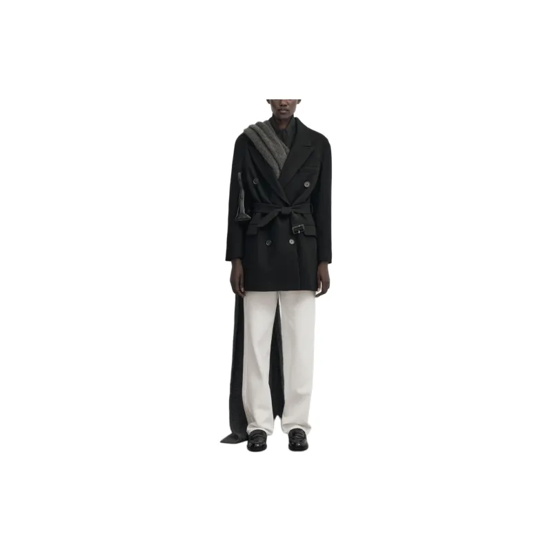 Massimo Dutti Coats Women's Black-2