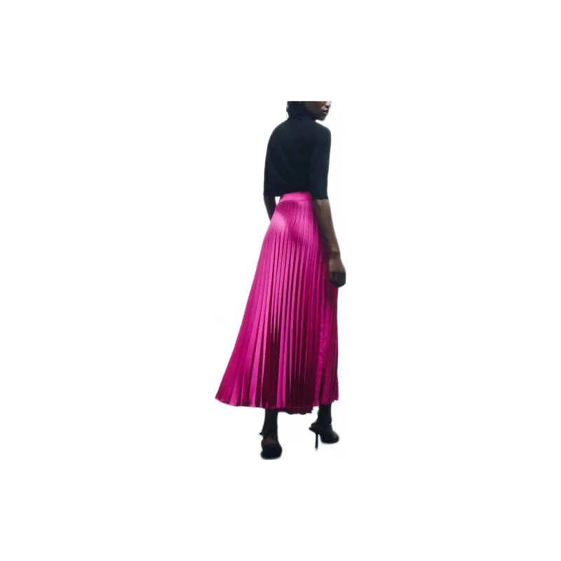 ZARA Casual Long Skirts Women's Fuchsia-1
