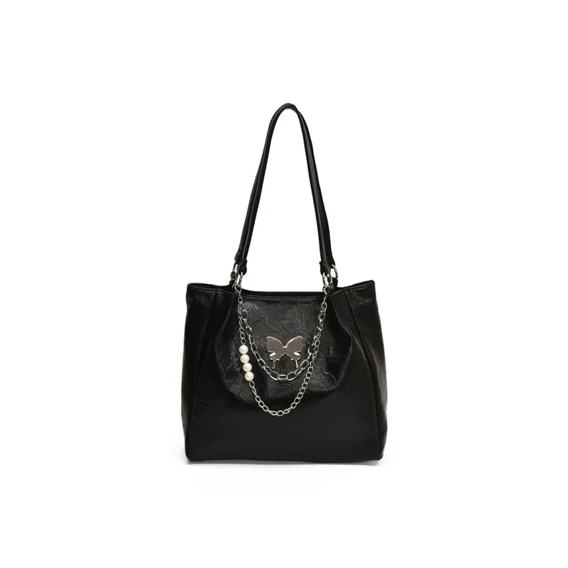 Versman PU Tote Shopping Bag Handbag, Shoulder Bag Tubas Women's White/Silver/Black/Red/Brown-4