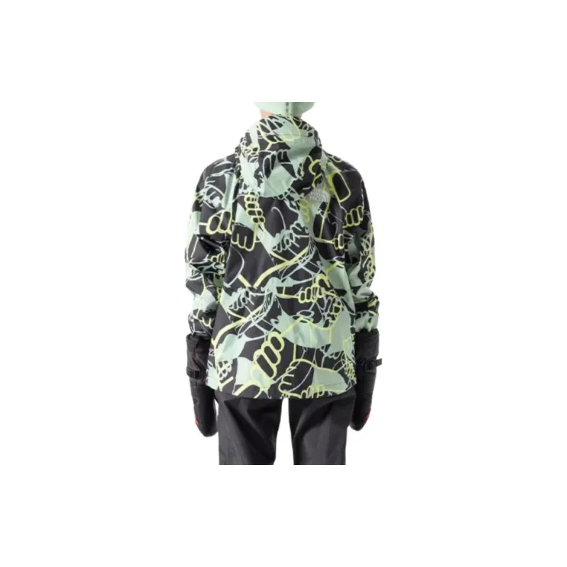 THE NORTH FACE Windbreaker Jacket Women's Black Green-4