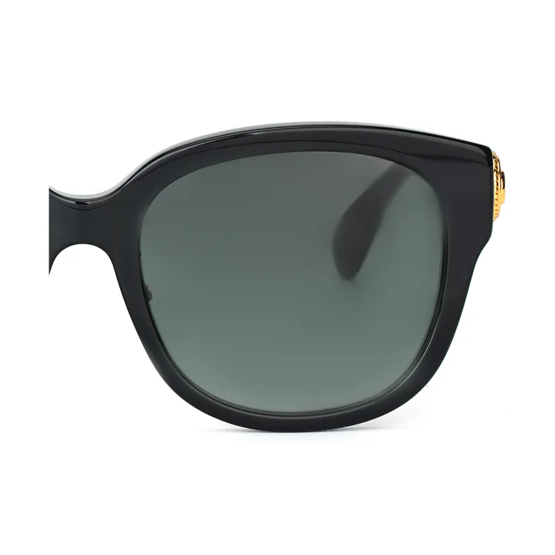 GUCCI Irregular Shape Sunglasses Unisex Black-3