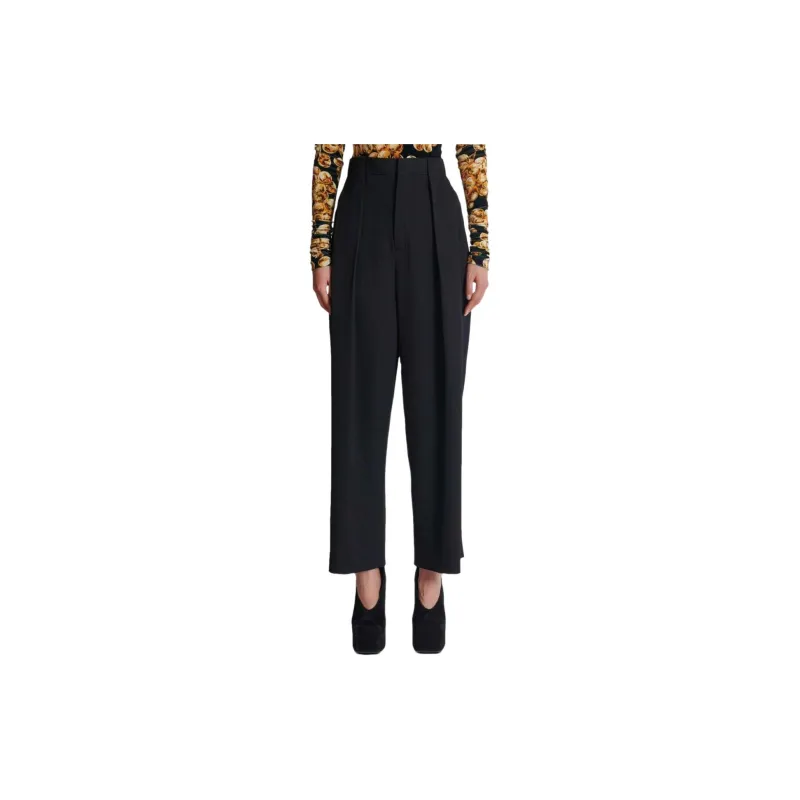 BALMAIN Pleated Grain De Poudre Trousers-3