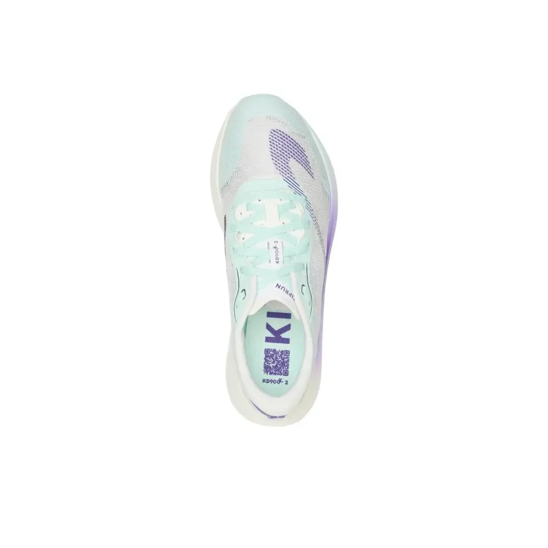 DECATHLON KD900 Anti Slip Wear Resistant Low Top Casual Running Shoes Men's White Purple Cyan-3