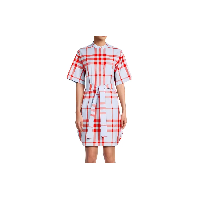 Burberry Short Sleeved Dresses Women's Multicolor-2