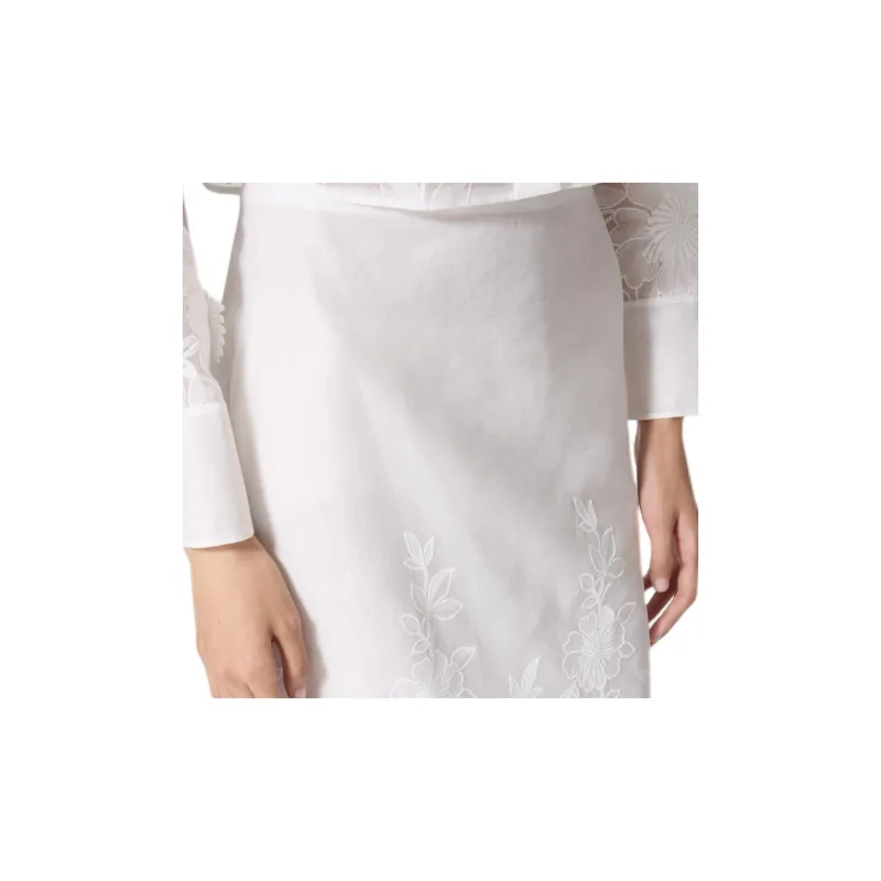 Valentino SS24 Casual Long Skirts Women's Ivory White-5