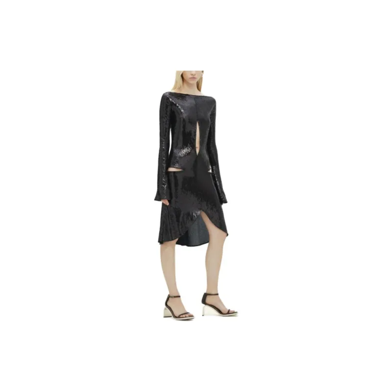 COURREGES Ellipse Glittered Dress-3