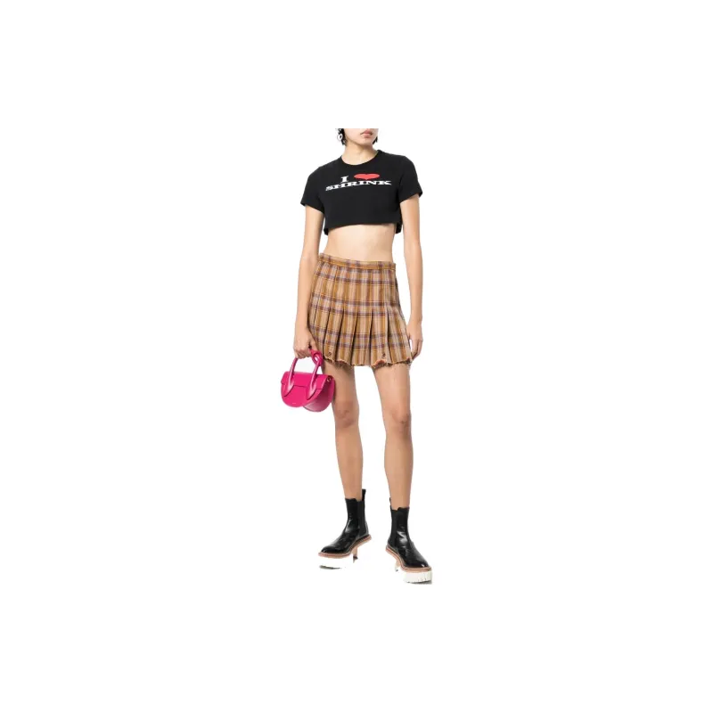 Doublet Slogan print Cropped T shirt-1