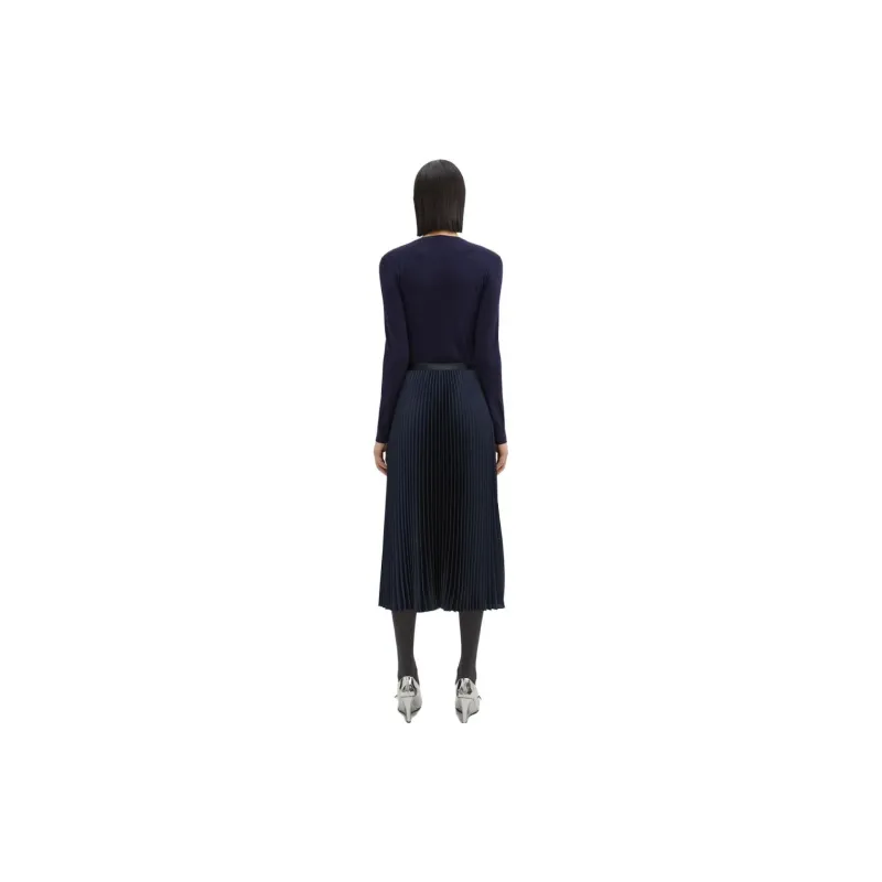 THEORY Casual Long Skirts Women's Deep Sea Blue-2