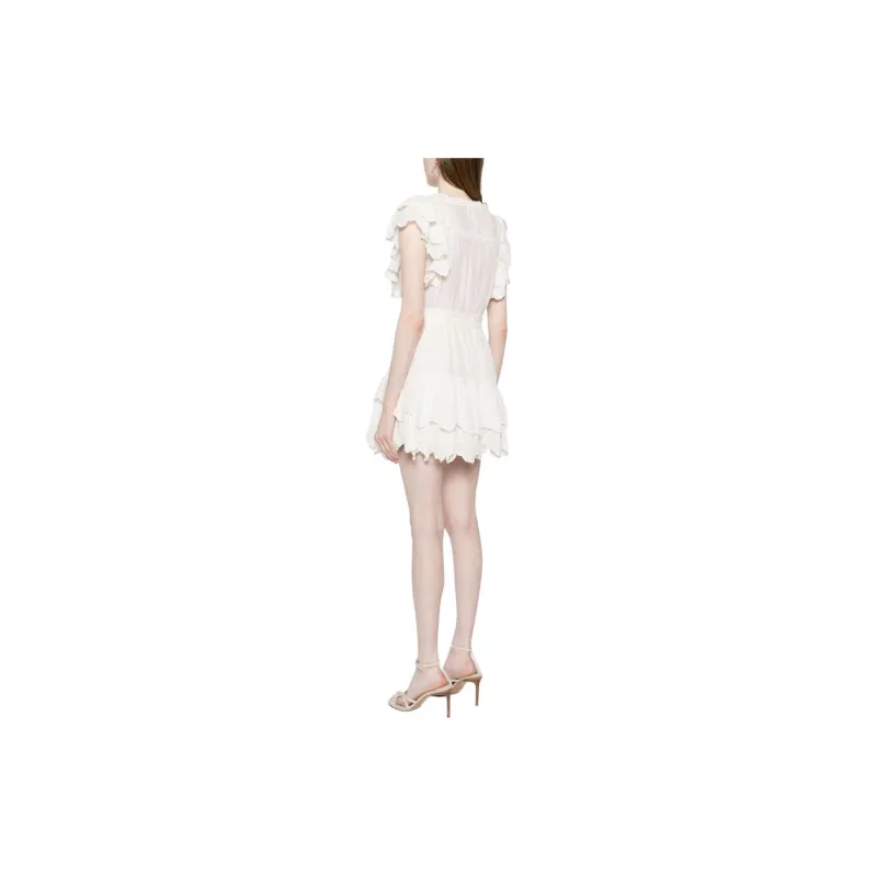 LOVESHACKFANCY Darryl Ruffled Mini Dress-2