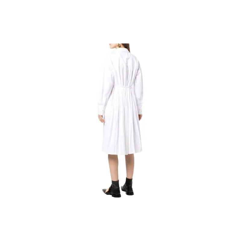 JIL SANDER Long-Sleeved Dresses Women's White-2