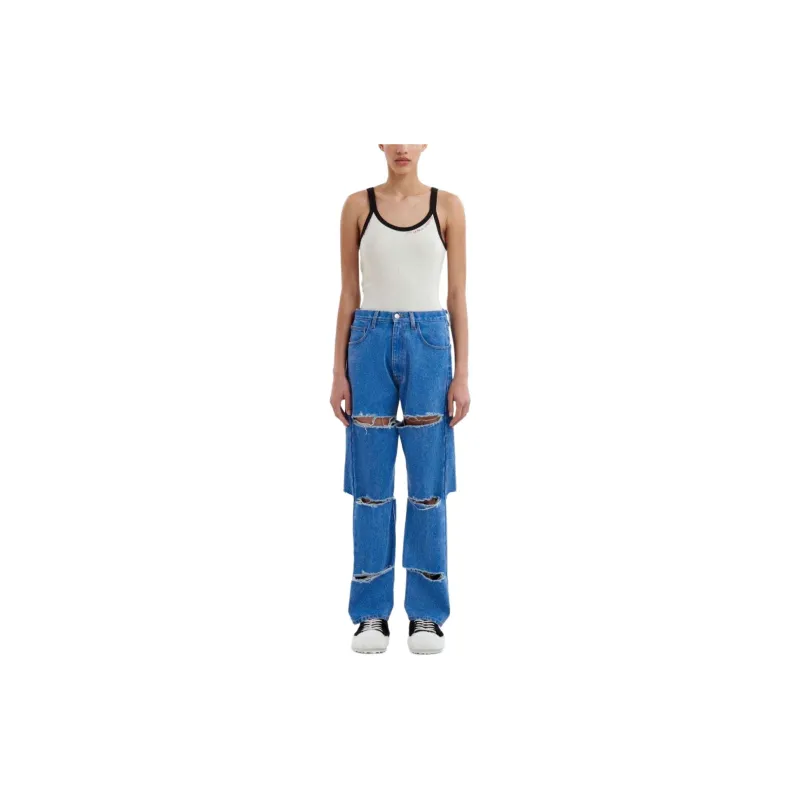 MARNI Logo Patch Cut Out Detailed Jeans-1