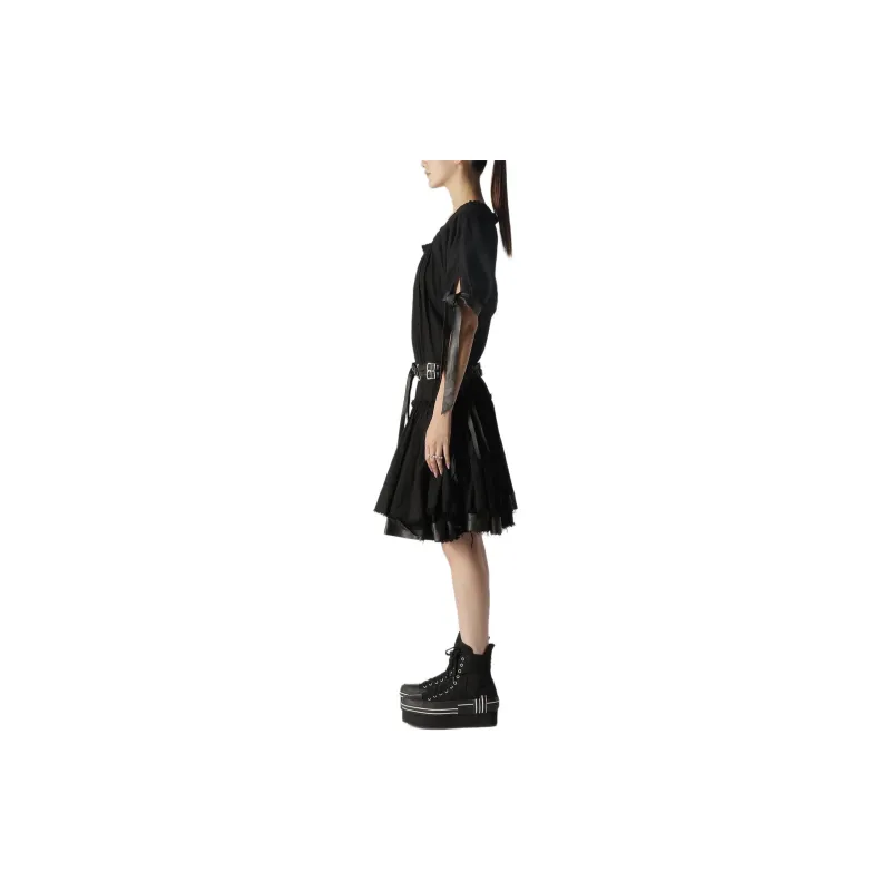 Yohji Yamamoto SS24 Short Sleeved Dresses Women's Black-3