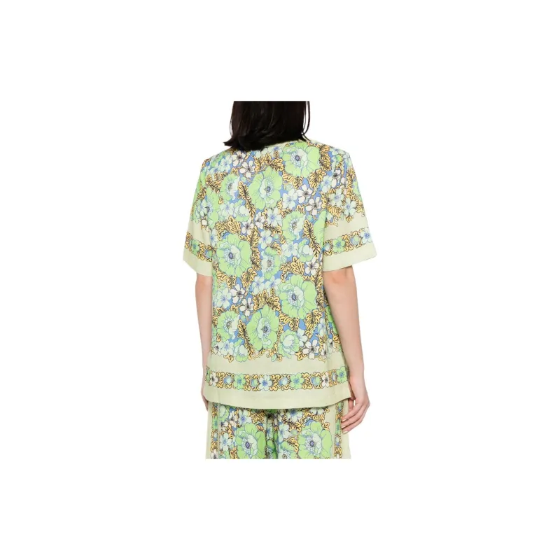 ALEMAIS Velma Floral-print Linen Shirt-2