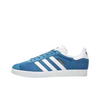 Adidas Originals GAZELLE Anti Slip Wear Resistant Low Top Skateboard Shoes Men's Blue White