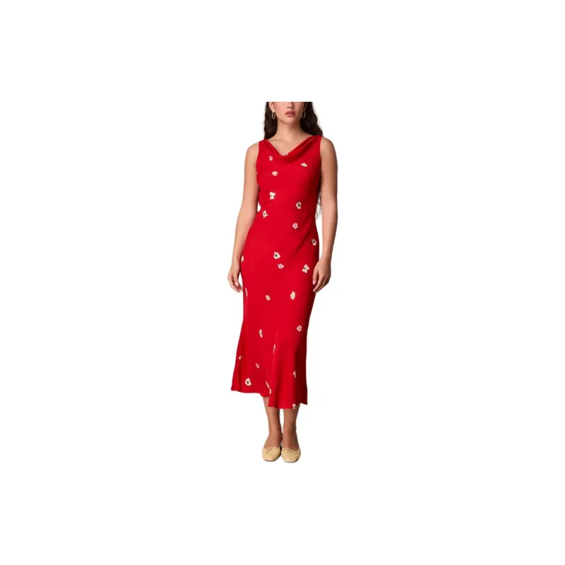 Rouje RAHLIA DRESS Sleeveless Dress Women's Red Peony Pink-1